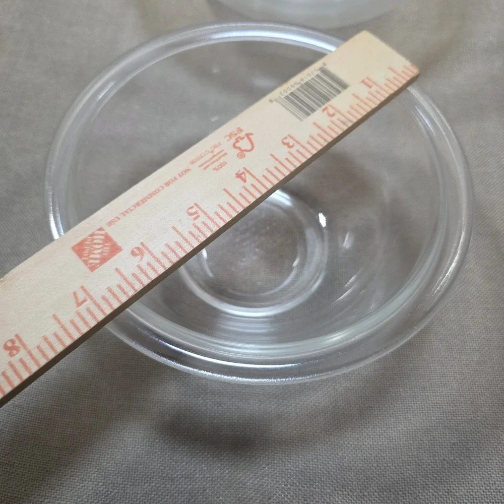 Vintage Set of 3 PYREX Clear Glass Mixing Nesting Bowls #322, #323, #325
